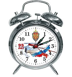 Фото настольные часы с символикой 95 лет ФСБ России